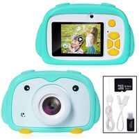 Kids Camera -Cute Kid Gift Digital Camera 12.0MP Screen FHD 1080P Video Resolution Mini Rechargeable Camera for Boys & Girls Ages 3-12-Joytrip Child Kid Selfie Toy Camera Camcorder (16G Card-Penguin)