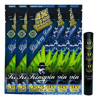 Herb Airtight Tube Pocket Protector with Kingpin Blueberry Bomb Hemp Wraps 5 Count DC Crafts Nation- Happy Face