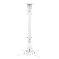 DYNAVISTA Full Motion Universal Ceiling Projector Mount Bracket with Adjustable Height and Extendable Arms Rotating Swivel Mount for Home and Office Projector (White)