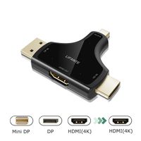 LIFANTE DisplayPort(DP) to HDMI Adapter, 3-in-1 Mini DP/HDMI 4K to HDMI Thunderbolt Converter Compatible with MacBook Pro/Air, Mac Mini, Dell, HP, Surface Pro/Dock, Projector, Monitor and More