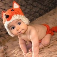 Abicial Newborn Baby Girl Boy Photography Prop, Fashion Newborn Baby Photo Fox Costume, Crochet Knit Costume Prop Photo Set Gift
