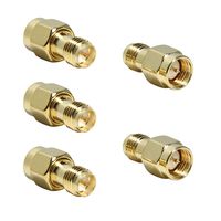 SMA to RP-SMA Adapter, 5-Pack SMA Male Pin to RP-SMA Female Pin Adapter Connector RFAdapter for LTE Router, WiFi Antennas, FPV Drones, Camera
