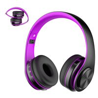 Viwind Wireless Bluetooth 5.0 Headphones Over Ear with Mic,Foldable Noise Cancelling Headset for Travel Work TV PC Android Cellphone 【Hi-Fi Stereo &Comfortable Earpads】-Purple
