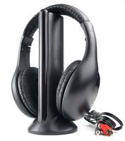 5-in-1 Wireless Headphones Headset MH2001 MP3 MP4 PC CD DVD Audio TV FM Radio-Listen to Music, Chat Online & Monitor Other Rooms!