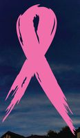 BREAST CANCER AWARENESS PINK RIBBON LOGO VINYL STICKERS SYMBOL 5.5" DECORATIVE DIE CUT DECAL FOR CARS TABLETS LAPTOPS SKATEBOARD - PINK