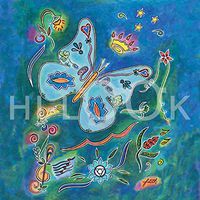 Hi-Look Microfiber Cleaning Cloth, Fantasy design - Cosmic Butterfly