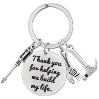 Axgo Dad Gifts Keychains for Father - Thank You for Helping Me Build My Life