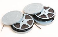 8MM COLOR FILM FOUND FOOTAGE SET OF 2 REELS/CANS