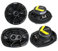 2) Kicker 41DSC654 6.5" 240W 2-Way + 2) 41DSC6934 6x9" 360W 3-Way Car Speakers
