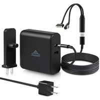 Mac Book Air Mac Book Pro Charger, 73W USB C Power Adapter Charger with 61W Type C 3.0 Magsafe 2 T-Tip & Magsafe L-Tip Connector for Mac Book Pro 13-inch, Mac Book Air 11-inch & 13-inch and More