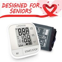 Blood Pressure Monitor Upper Arm - Accurate Automatic Digital BP Monitor with Large Display & Buttons, Wide Range Cuff,Batteries Included, Fast Reading Health Monitor for Home Use