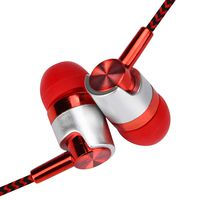 IEnkidu General Wired in-Ear Stereo Earphone Super Bass Music Headset with Microphone (red)