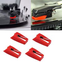 4PCS Record Player Needle, Turntable Replacement needle with Ceramic Tip Turntable Needle For Vinly Record Player