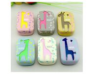 Hehing Mini Portable Cute Cartoon Deer Contact Lens Case Travel Kit (Random Color)