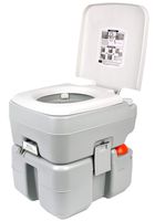 Leader Accessories Portable Toilet - Travel Toilet with Level Indicator - 3 Way Pistol Flush - Rotating Spout, for Camping, Boating, Traveling & Roadtripping - 5.3 Gallon (20L)
