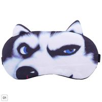Niome 3D Sleeping Eye Mask Cartoon Animal Sleep Blindfold Cotton Soft Cooling Eyeshade for Travel Home Office Rest 2