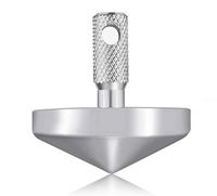 Life Game Precision Stainless Steel Spinning Top Silver Plated, EDC Desk Toy, Accurate Portable Spinner Top Toys, Metal Spinning Tops, Unique Gift for Kids/Adults