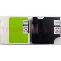 Blue on White Label Tape Compatible for DYMO D1 45014 1/2 X 23'