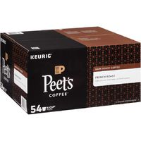 Peet's Coffee French Roast, Dark Roast, 54 Count Single Serve K-Cup Coffee Pods for Keurig Coffee Maker