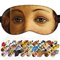Sleep Mask Masterpieces for Women - 100% Soft Cotton - Comfortable Eye Sleeping Mask Night Cover Blindfold for Travel Airplane (The Birth of Venus, Plastic Pack)