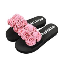 Hemlock Women Slipper Summer Sandals Flower Beach Flip Flops Shoes Slipper Home Flip Flops (US:6.5, Pink)
