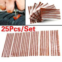 dezirZJjx Tire Repair Strips, 25Pcs Car Motorcycle Bike Tubeless Tire Wheel Puncture Repair Rubber Seal Strip