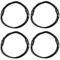 Seismic Audio SA-iMF3-4Pack 6-Inches Stage and Studio Patch Cable