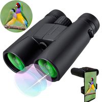 Binoculars for Adults Compact,10X42 HD Compact Binoculars for Adults Birds Watching Hunting Traveling Concerts with Low Night Vision- with Smartphone Adapter/Carry Bag