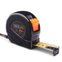 Measuring Tape, Tape Measure 25Ft(8m) Tape Ruler Metric and Inches with Movable Hook, Nylon Coating, Wrist Strap for Construction, Home, Carpentry Measurement - TM-B05