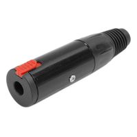 Seismic Audio SAPT246 1/4-Inch Female Locking Cable Jack Connector, Black Metal Finish