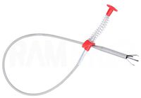 RAM-PRO 36" Flexible Grabber Pickup Tool, Extra Long Retractable Claw Retriever Stick, Snake & Cable Aid, Use to Grab Trash & a Drain Auger to Unclog Hair from Drains, Sink, Toilet & Clean Dryer Vents