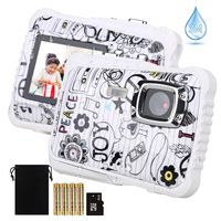 【2019 Newest Kids Camera】 Kids Camera, Waterproof Digital Camera for Children, 12MP HD Underwater Camcorder with 3M Waterproof, 2.0 Inch LCD Screen, 8X Digital Zoom, Flash Mic and 8G SD Card