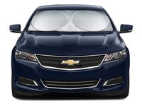 Magnelex Car Windshield Sunshade with Bonus Steering Wheel Cover Sun Shade. 210T Reflective Polyester Blocks Heat and Sun. Foldable Sun Shield That Keeps Your Vehicle Cool (Large 63 x 33.8 in)