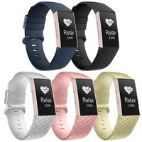 Recoppa Compatible with Fitbit Charge 3 Bands, Soft Silicone Replacement Wristbands for Fitbit Charge 3 and Fitbit Charge 3 SE, Women Men Large Small 5 Packs