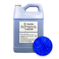 "Dry & Dry" (1 Gallon) Premium Silica Gel Blue Indicating(Blue to Pink) Silica Gel Beads Desiccant Beads(Industry Standard 2-4 mm) - Rechargeable(7.5 LBS) Moisture Absorber Silica Gel