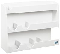 TrippNT 50138 White PVC Plastic Bench Top Workstation, 16 Compartments, Medium, 16" Width x 12" Height x 7" Depth