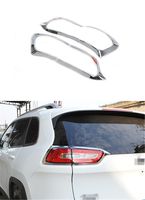 Dwindish Chrome ABS Rear Tail Light Lamp Hood Protector Guards Cover Trim for Jeep Cherokee 2014 Up
