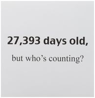 3dRose 27,393 days old but whos counting - Greeting Cards, 6 x 6 inches, set of 6 (gc_108329_1)