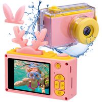 Kids Digital Cameras for Boys Girls HD 1080P Video Camera for Kids Children Selfie Camera Kids Toy Cameras Mini Child Camcorder for Age 6+ Boys/Girls Pink(Memory Card Not Included)