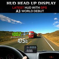 color tree 3.5 inch HUD Head Up Display Speed Alarm Display KM/h MPH LED Screen Apply to All Cars