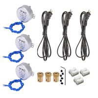3PCS Synchronous Synchron Motor Turntable Motor Electric Synchron Motor For Cup Turner,cuptisserie,Tumbler Cup Rotator with 7mm Flexible Coupling 100-127VAC 50/60 Hz 4W 5-6RPM/MIN CCW/CW