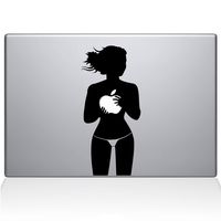 The Decal Guru Volleyball Girl MacBook Decal Vinyl Sticker - 13" MacBook Pro (2015 & Older) - Black (1210-MAC-13P-BLA)