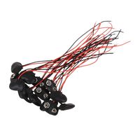 Semoic 15 pcs 15cm Wire Rope 9 Volt Battery Clip Plug Connection T Art