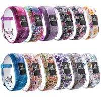 CharmingElf Replacement Bands Compatible for Garmin Vivofit jr Bands and Vivofit jr 2/3 Bands Soft Silicone Adjustable with Buckle Wristbands for Kids Woman Man(Small-180mm, 12PCS Flowers)
