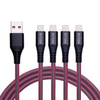 iPhone Charger Cable (4Pack 3FT) Charging Cord 3 Feet for Apple iPhone XR/X/8/8 Plus/7/7 Plus/6/6s/Plus/SE/5c/5s/5 iPad Air 2/Mini/Max 3 Foot Charger Wire