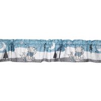 Disney Baby Forever Pooh Blue/White Bear Window Valance by Lambs & Ivy