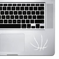 StickAny Palm Series Basketball Lines Sticker for MacBook Pro, Chromebook, and Laptops (White)