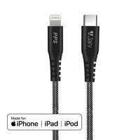 Jarv PPS Premium Braided Ultra Thin 2.0 USB-C to Lightning Connector High Speed Charging and Sync Cable, 3FT