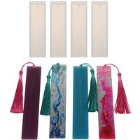 4 Pack DIY Bookmark Resin Mold, Bookmark Silicone Molds, Jewelry DIY Craft Transparent Mold
