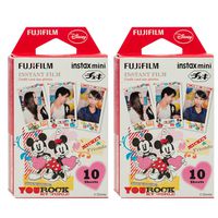 Fujifilm Instax Mickey & Friends Film Pack Instant Print Mini Cameras 2 Pack 20 Sheets